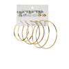 European & American Fashion: 6 Pairs of Statement C-Shaped Earrings Set