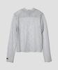 Tudument High Neck Lace Sheer Top Light Gray
