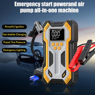 Jump Starter with Air Compressor 5000A Portable Car Battery Booster (9.0 Gas/6.5L Diesel) with 160PSI Auto-Shutoff Tire Inflator