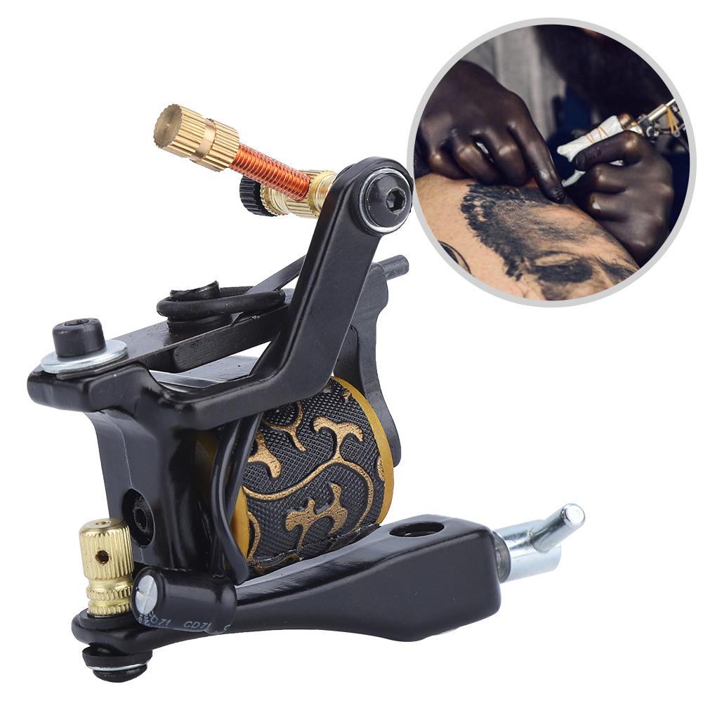 12 Warps Coils Wire Unique Pattern Tattoo Machine Gun Alloy Single Wire Coil Tattoo Machine