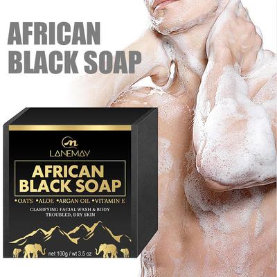 African Black Soap-Cleanse the Skin of the Face and Body-Make Oily Skin Feel Refreshed,100g
