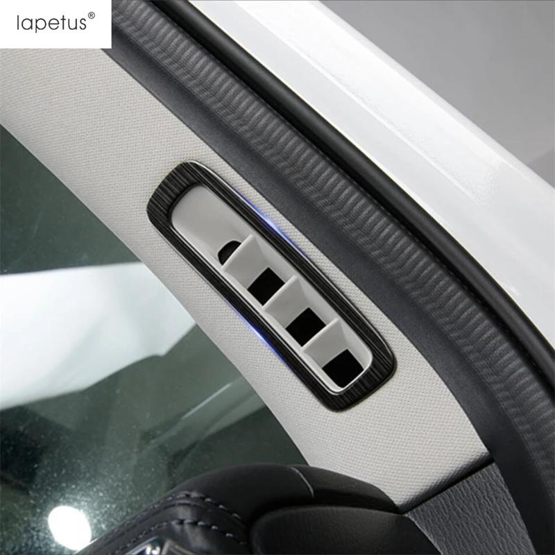 For Mazda CX5 CX-5 2017 - 2024 Stainless Steel Interior Pillar A Speaker Tweeter Sound Ring Decoration Cover Trim Accessories