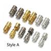 100pcs Cylinder Fasteners Buckles Closed Beading End Clasp Screw Clasps for DIY Bracelet Necklace Connectors Jewelry Making