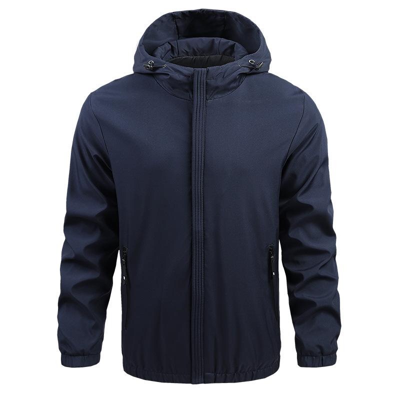 Spring and Autumn Men's Thin Casual Jacket Men's Coat Baseball Jacket Hooded Men's Coat Men's