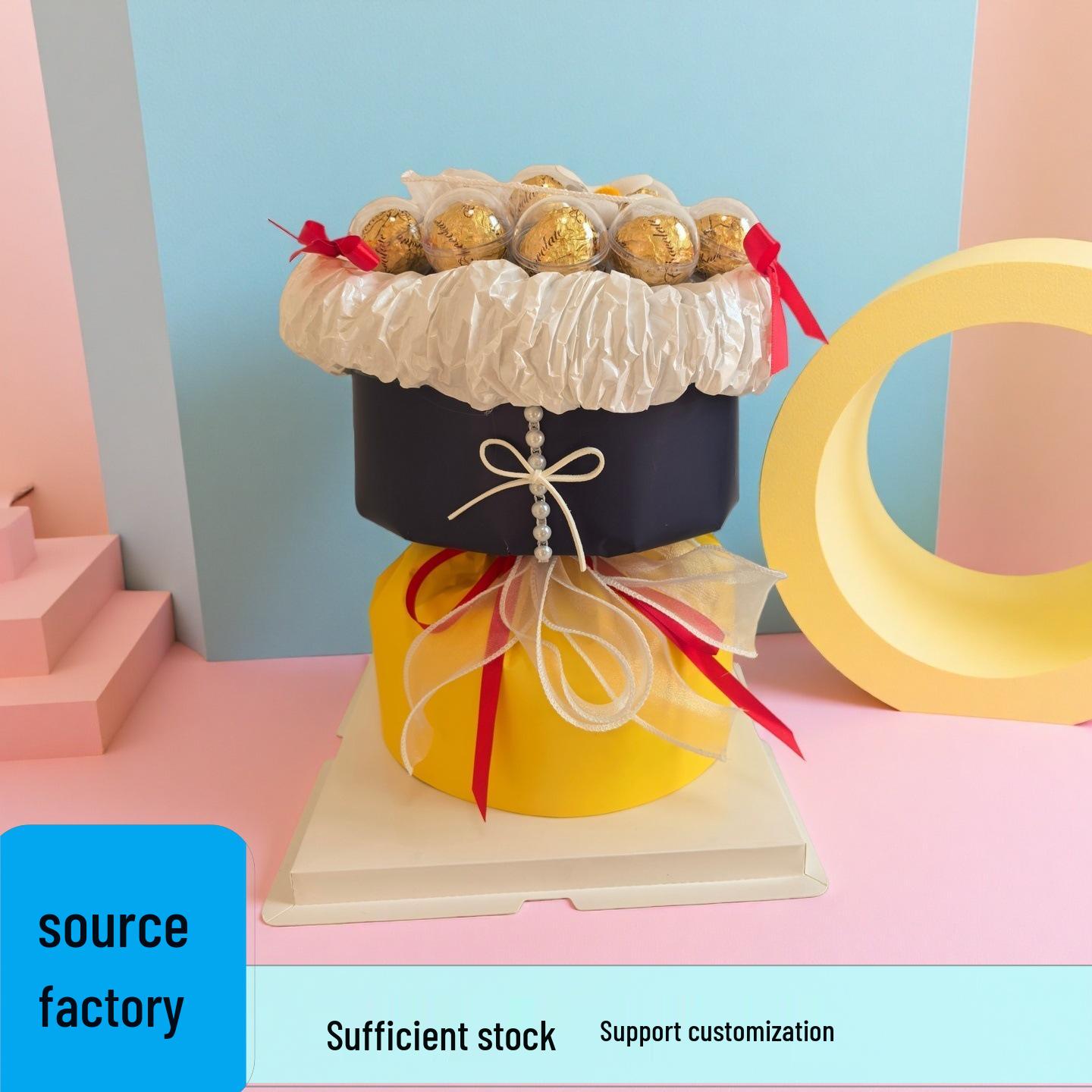 

Шоколадный букет из роз - подарок для девушки или лучшей подруги - Идеально для дней рождения, для девочек, на выпускной и на День святого Валентина Monet Garden 19 Pieces (Black and Yellow)