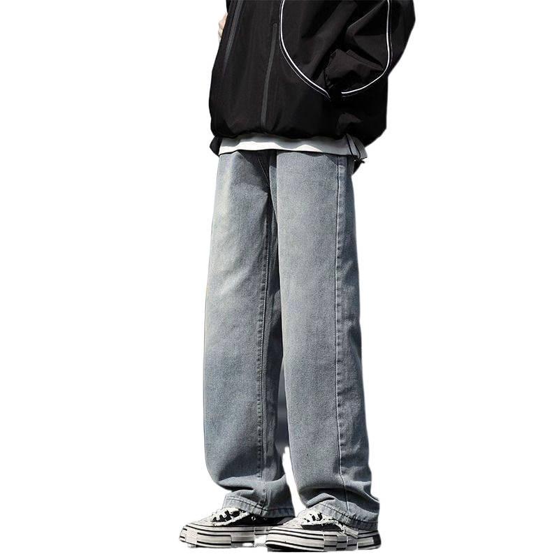 Retro americké pánské volné džíny s rovnými nohavicemi high street