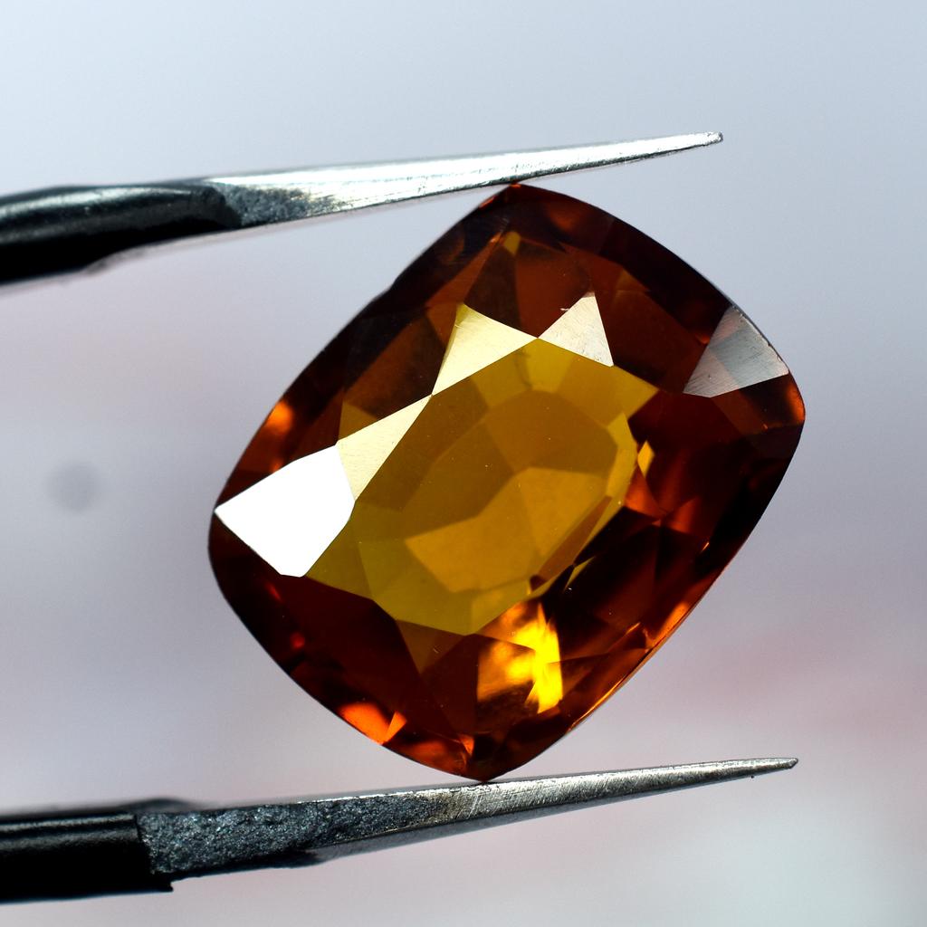 Natural Orange Sapphire Cushion Cut 10.50 Ct Ring Size Loose Gemstones CERTIFIED