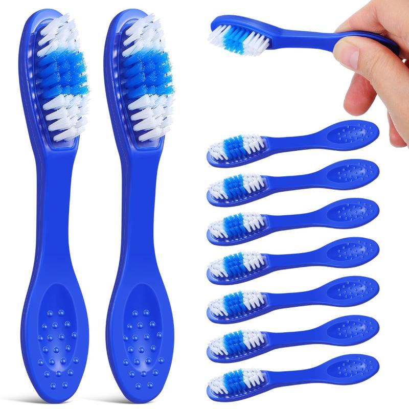 

10 шт. Мини-ручка Зубная щетка Отпечаток пальца Портативная Короткая ручка Мягкая щетина Зубная щетка Для путешествий Чистка зубов 10pcs