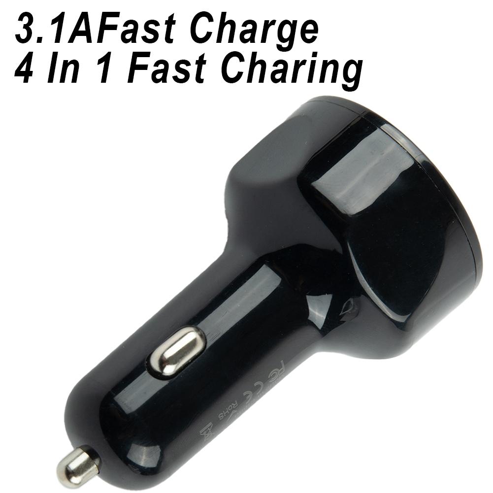12-24V Car Charger 4Ports USB Car Charger Adapter Car Accessories High Quality