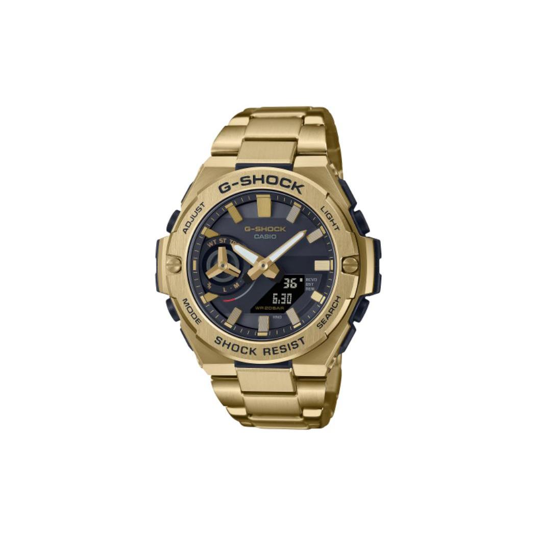 CASIO Men G-STEEL Series Black Watch GST-B500GD-9AJF Gold Strap