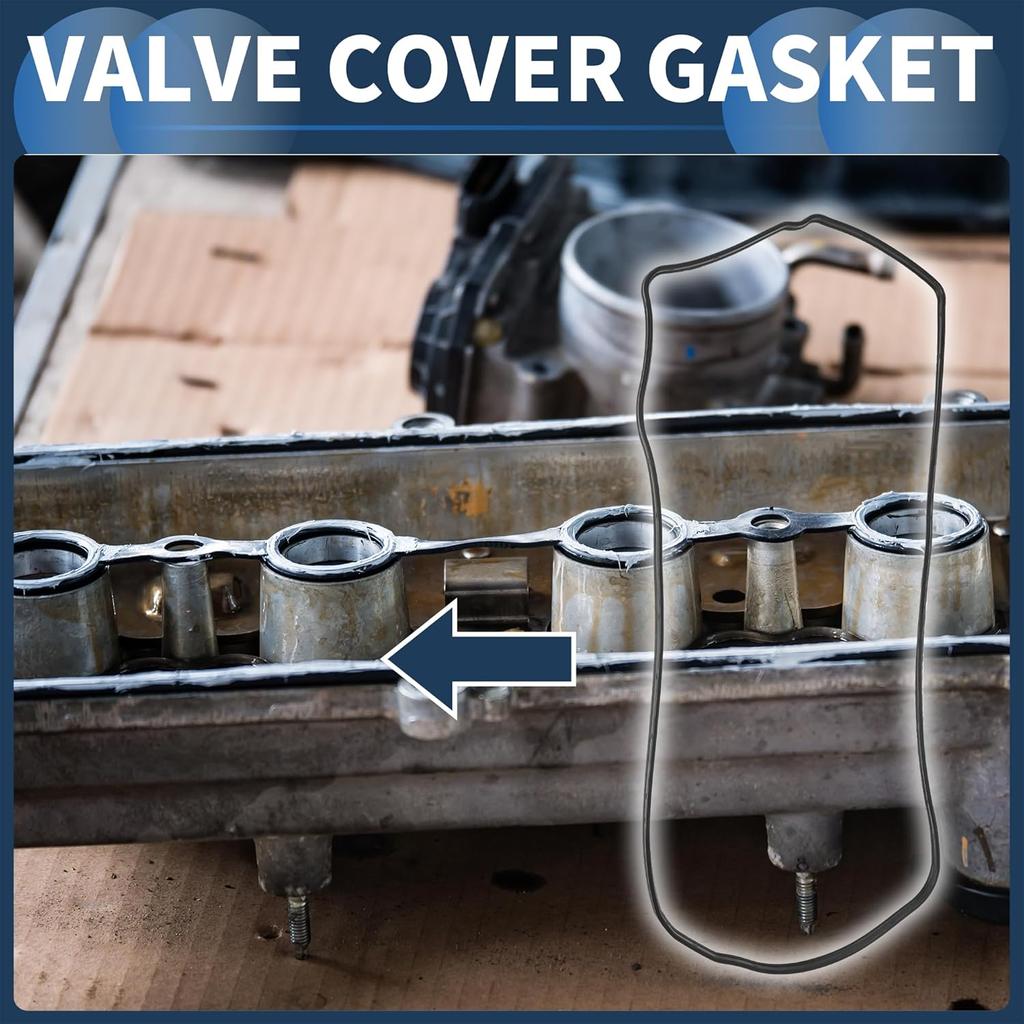 Valve Cover Gasket, Cylinder Head Valve Seal Gasket No.1121331040 for Lexus Gs 300 2005-2011 Black, Rocker Cover Gasket 1 Pc