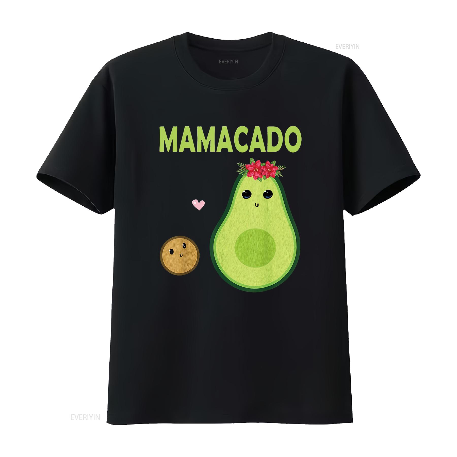 

Womens Mamacado Cute Avocado Mom Kawaii Pregnant Mama Baby Women T Shirt vintage Washed Soft graphic Stylish Unisex Comfortable 4XL