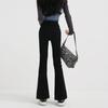 High waist micro-flared jeans women's autumn and winter slim fit and thin small elastic straight mopping horseshoe pants tide