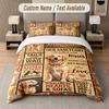 Tema Cuori d'Amore Testo o Nome Personalizzato Set Biancheria da Letto 3 Pezzi 1 Lenzuolo Sotto & 2 Federe Biancheria da Letto Personalizzata per la Casa