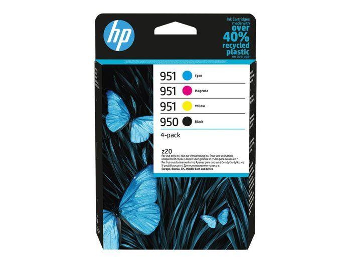 Cartouche d encre Hp HP 950 951 Pack de 4 Cartouches d Encre Noir, Cyan, Magenta et Jaune Authentiques (6ZC65AE)