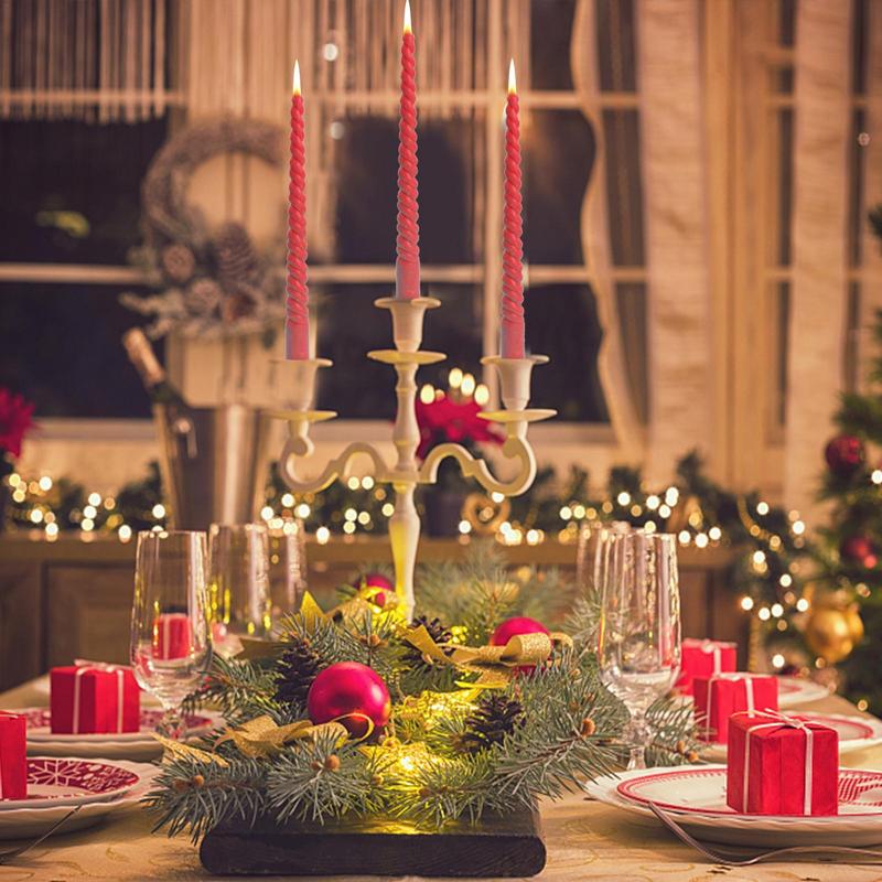 Spiral Taper Candle Mold Twisted Tapered Candlestick Mold Pillar Candle Molds For Making Cake Candles Chime Candles Table