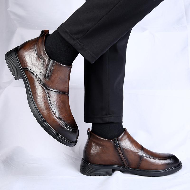 Модные популярные фонды Мужские туфли класса люкс Брендовые деловые кожаные туфли — фото 4