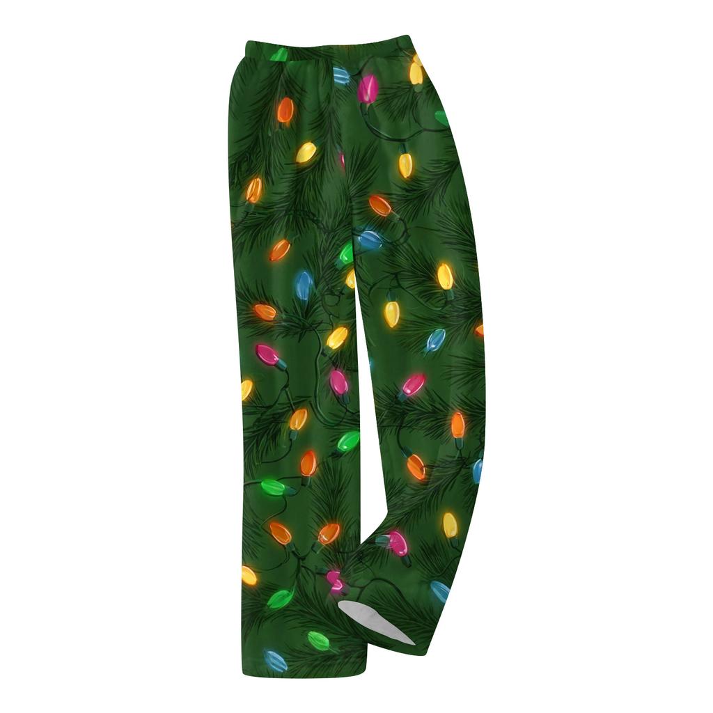 Women's Casual Fashion Women's Sports Home Christmas Pajama Pants Long Pants