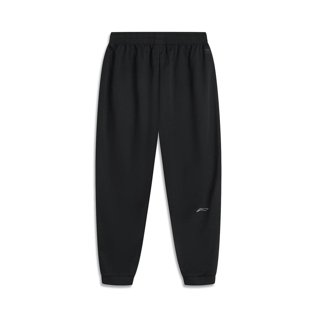 Li Ning Sports Fashion Series Ice Silk Quick-Dry Cool Comfortable Knitted Sports Pants Men Bottoms Black AKLU709-1