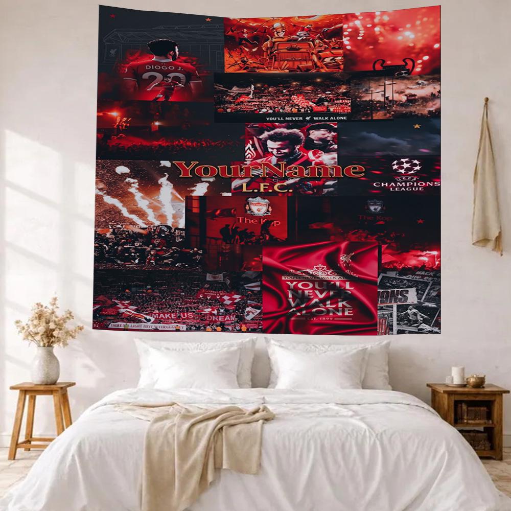 Liverpool Custom Your Name Wall Decor Tapestry Art For Pet Memorial Birthdaywedding Party Backdrop Family Gift