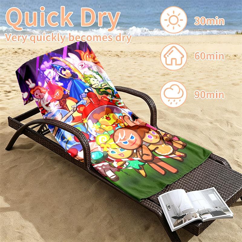 Cookie Run Kingdom Beach towels also serve as bath towels summer essential a musthave for the outdoors the beach and the pool