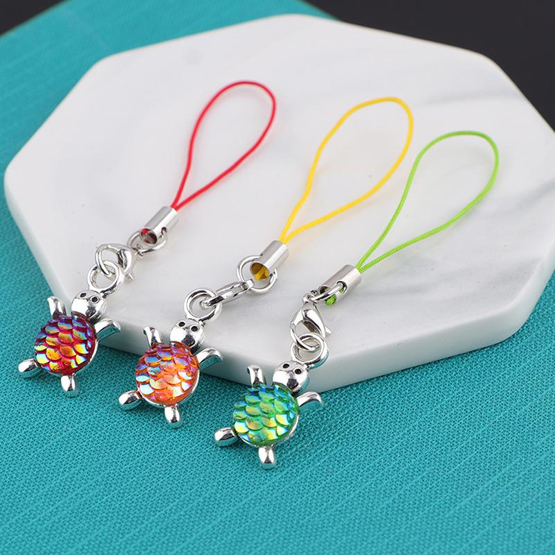Anti Loss Mini Fish Scale Turtle Mobile Phone Strap Chain Pendants Bag Hangings Decoration