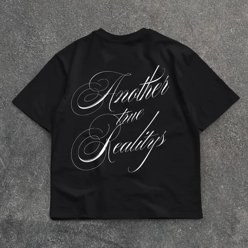 Unisexs Streetwear Oversized Gothic Another True Realitys T Shirt Tee Cotton Unisex Summer Punk Harajuku Hip Hop Grunge Unisex