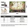 2D Happy Easter Backdrop Cloth 2D Print Floral Garden Bunny Living Room Wall Decor