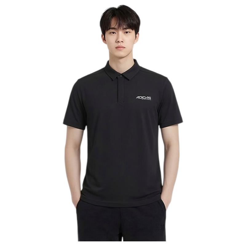 Adidas Men's Summer Quick-Dry Breathable Lightweight Loose Fit Blue Short Sleeve Polo T-Shirt