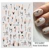 Girl Nail Stickers Gold Line Nail Stickers 1pc
