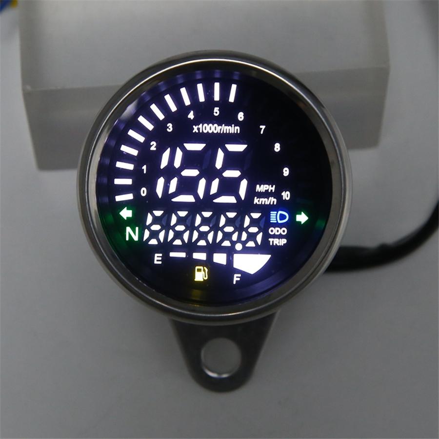 Motorcycle Meter Speedometer Digital Odometer 199KM/H For 4 Stroke 2/4 Cylinders