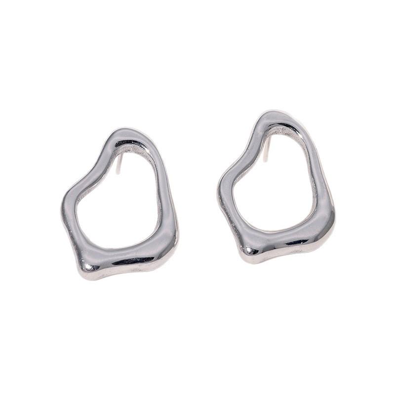 Luxury Stainless Steel Geometric Stud Earrings – Non-Fading, Simple Design