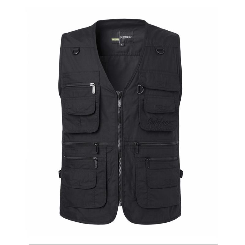 Men's Multi-Pocket Loose Vest for Outdoor Fishing & Photography - Plus Size, Casual Summer 
