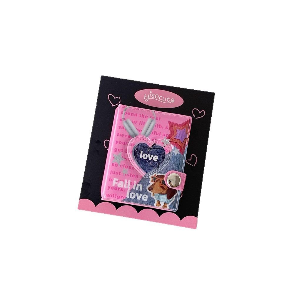 Snap Closure Mini Photo Album Keychain Card Storage Album New Idol Card Organizer