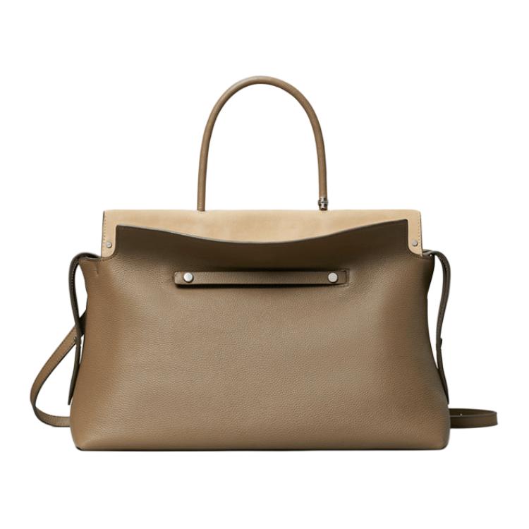 

Tory Burch Mercer Shoulder Bag With Removable Strap Women Shoulder Bags Silver Mushroom 162001-250 Basic Set (Bag+Dust Bag)