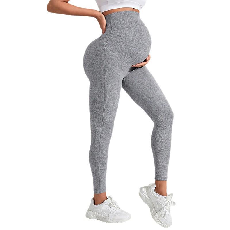 European & American High-Waist Maternity Yoga Pants: Seamless, Elastic, Butt-Lifting Sportswear