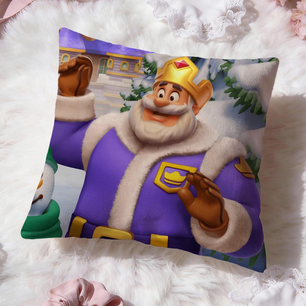 Royal Match game Cushion Cover Premium Comfort Reversible Pillow Cove -Two in One Design for Any Room & Car Interior
