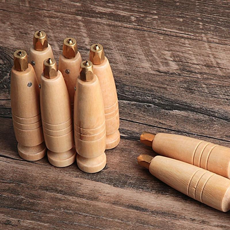 4 In 1 Leather Craft Stitching Scratch Awl Tool Pin Punching Tool Leather Awl Pin Punching Awl for Cutting Sewing Craft