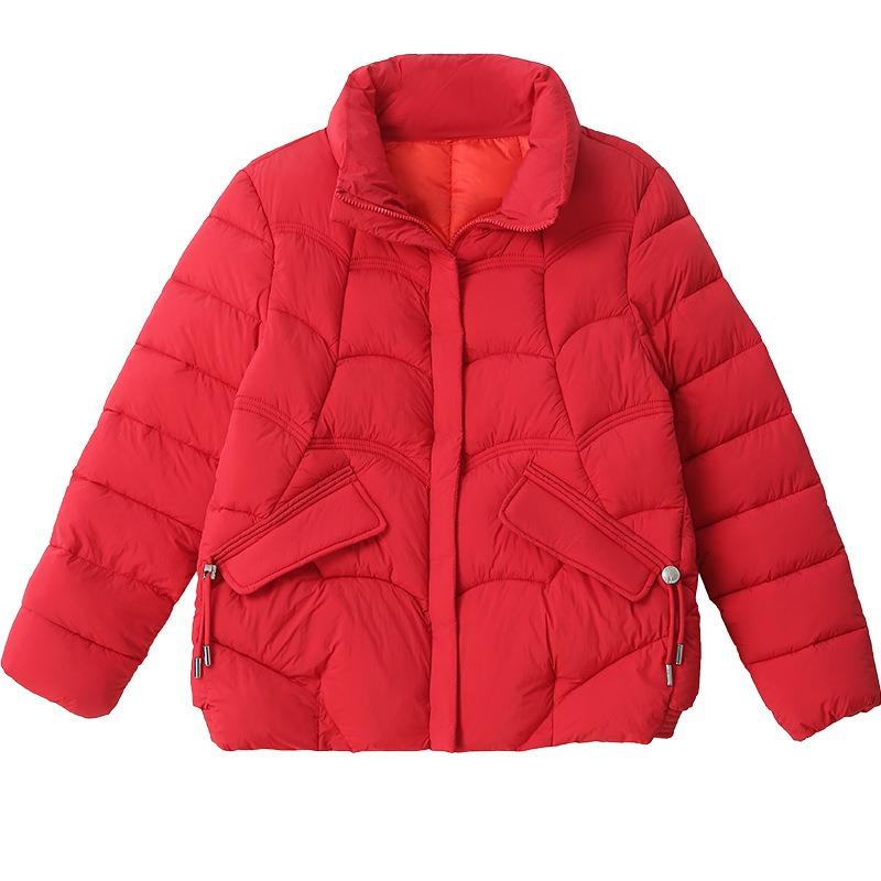 Cotton clothes short women's winter new thin warm cotton clothes fashionable stand-up collar small thickened bread clothes trendy