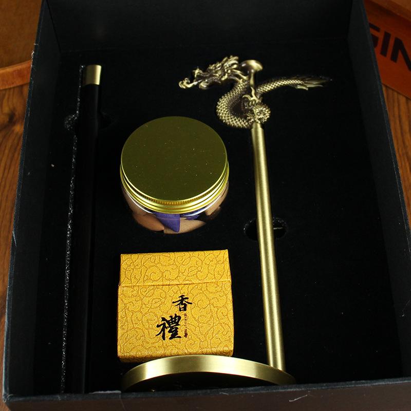 Chinese-style Auspicious Cloud Spit Rui Zodiac Dragon Incense Insert Ornament Home Furnishing Dragon-shaped Three-purpose Reversing Incense Plate