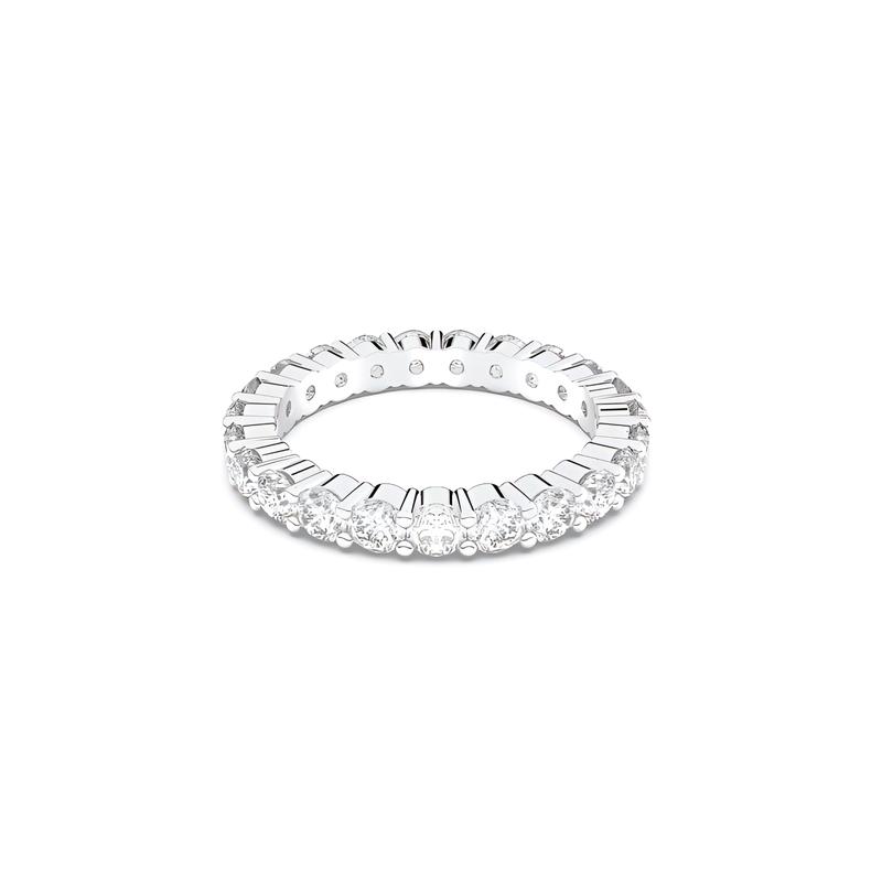 Swarovski Matrix personalized fashionable and simple synthetic cubic zirconia ring women s silver Silver 52