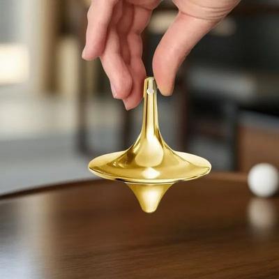 Mini Gyroscope Inception Metal Brass Rotating Gyroscope Decompression Gyroscope Creative Desktop Adult Mini Manual Rotator
