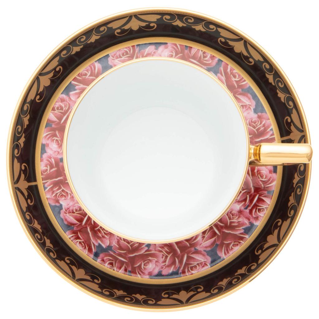 Noritake Coffee Cup Saucer 160cc Homage Collection Colored Rose Pattern Fine Porcelain & (Premium White) T2402/H-769