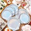 10Pcs New Laser Colored Shell Disposable Paper Tray Birthday Party Decoration Supplies Irregular Paper Tray Tableware Wholesale