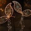 Mori Style Elf Crystal Hair Clip with Butterfly Wings & Tassel – Perfect for Wedding & Photography