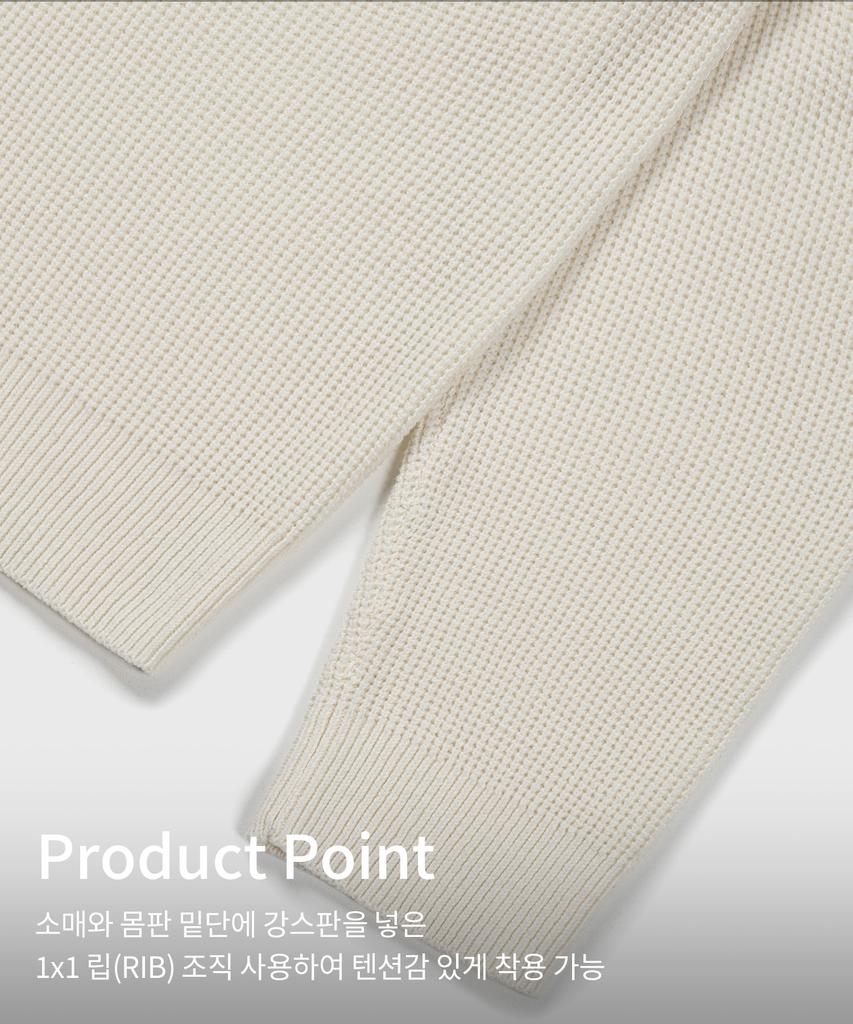 KIIMUIR Henley Neck Pullover Knit_Ivory