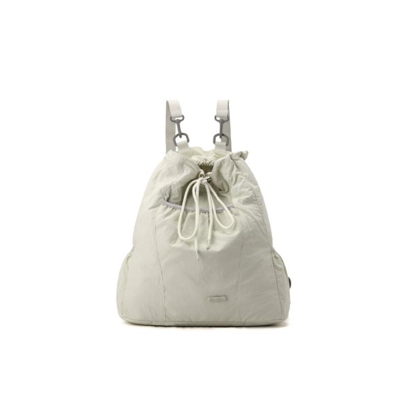 Fashion niche design women's casual backpack college wind lightweight drawstring nylon backpack