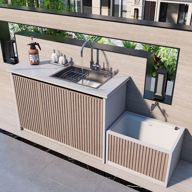 Зовнішня алюмінієва раковина та мийка для швабр в комплекті