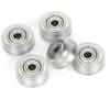 5Pcs POM Pulleys 625zz Bearing Passive Round Wheels Rollers Compatible for 3D PrinterWhite