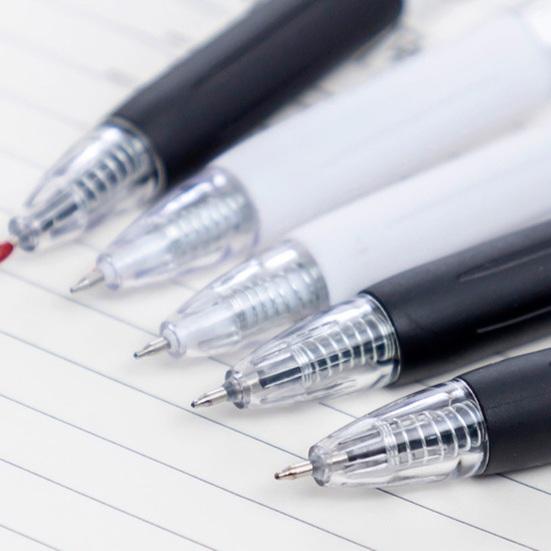 6Pcs Retractable Gel Pens 0.5mm Fine Nib Pen Smooth Writing Pen for Exams Students Fast-Drying Ink No-Skip School Office Supplies